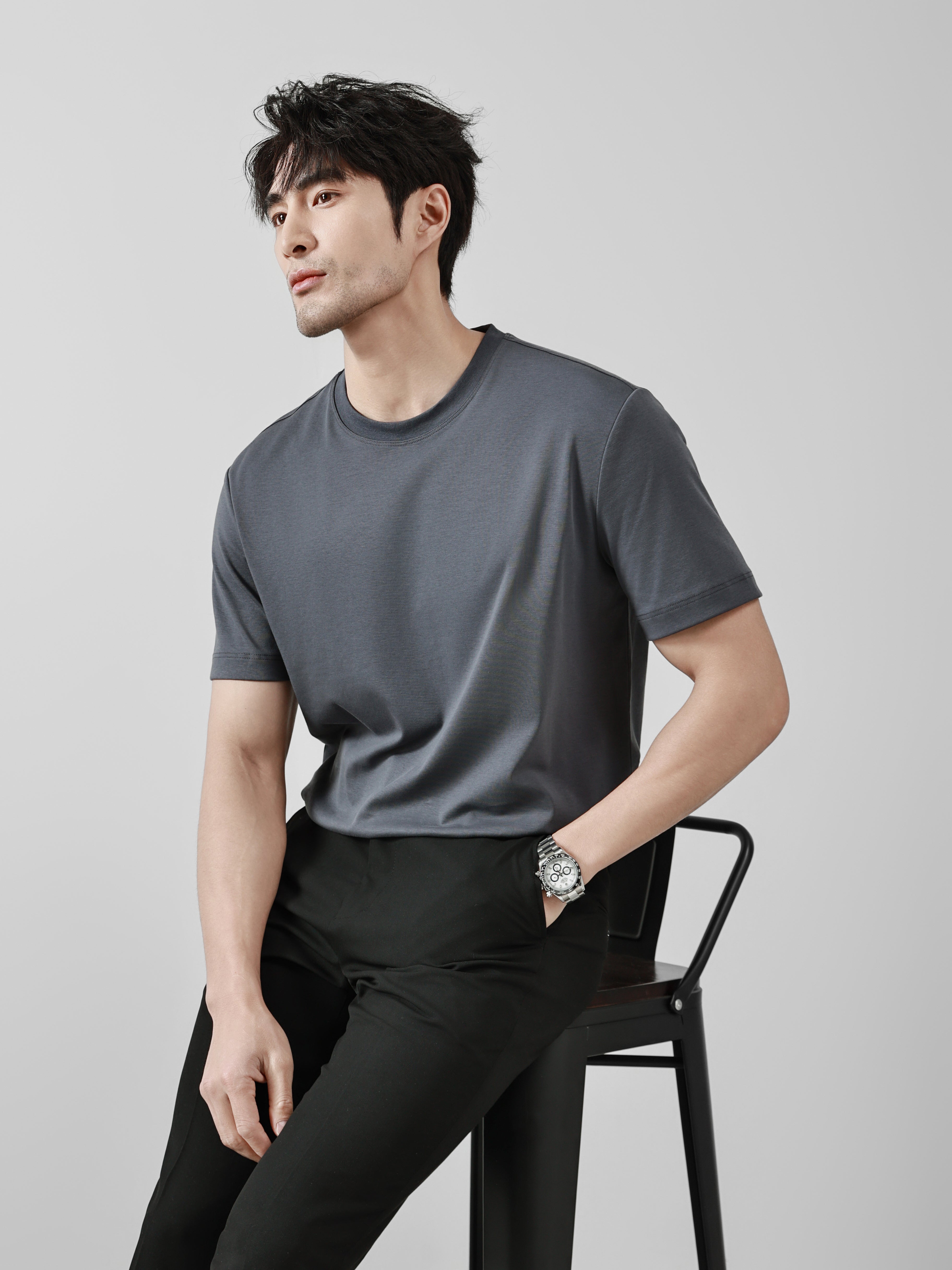 Business Ready Round Neck T Shirt